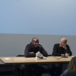 Virgil Abloh and Michael Rock at Columbia GSAPP